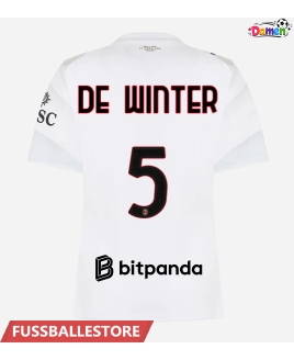 Günstige AC Milan Koni De Winter #5 Auswärtstrikot Damen 2026-27 Kurzarm